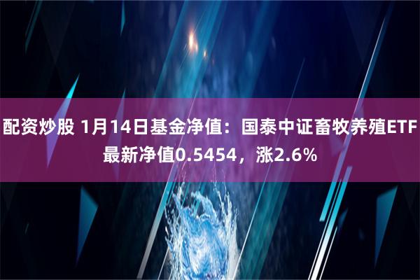 配资炒股 1月14日基金净值：国泰中证畜牧养殖ETF最新净值0.5454，涨2.6%